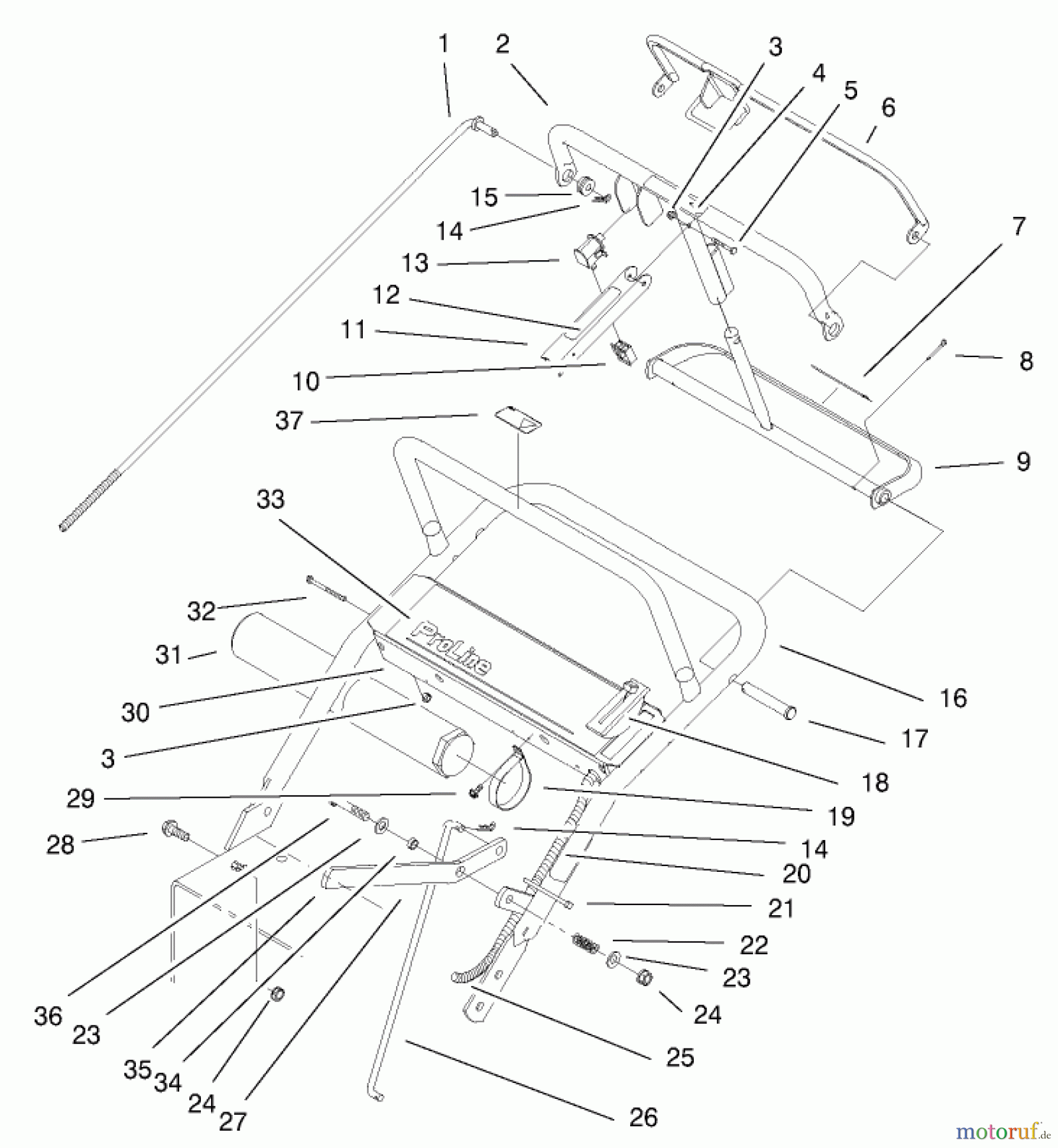  Rasenmäher für Großflächen 30171 - Toro Mid-Size ProLine Mower, Gear Drive, 12.5 hp, 32