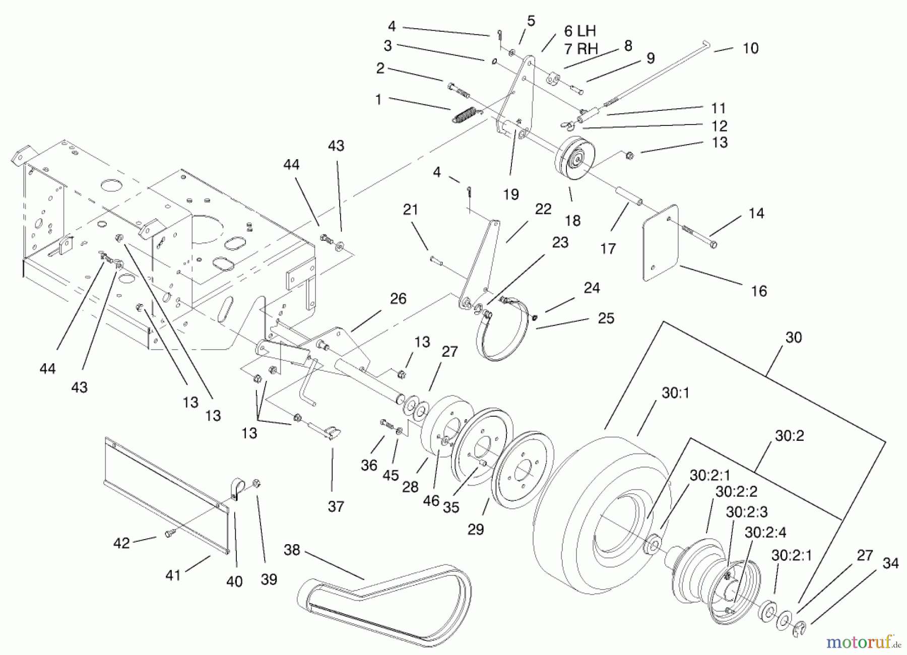  Rasenmäher für Großflächen 30171 - Toro Mid-Size ProLine Mower, Gear Drive, 12.5 hp, 32