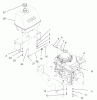 Rasenmäher für Großflächen 30171 - Toro Mid-Size ProLine Mower, Gear Drive, 12.5 hp, 32" Side Discharge Deck (SN: 230000001 - 230005000) (2003) Spareparts ENGINE AND FUEL SYSTEM ASSEMBLY