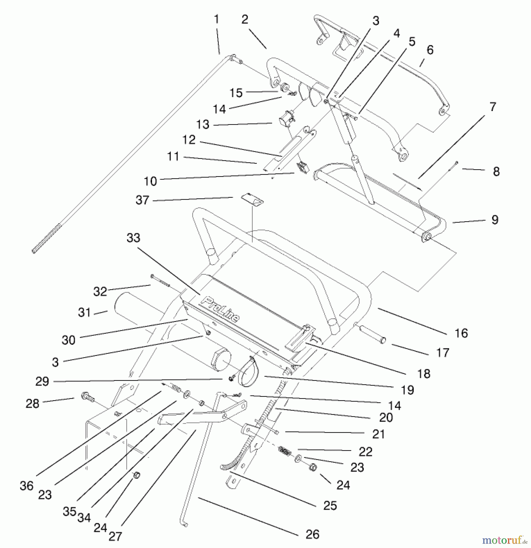  Rasenmäher für Großflächen 30171 - Toro Mid-Size ProLine Mower, Gear Drive, 12.5 hp, 32