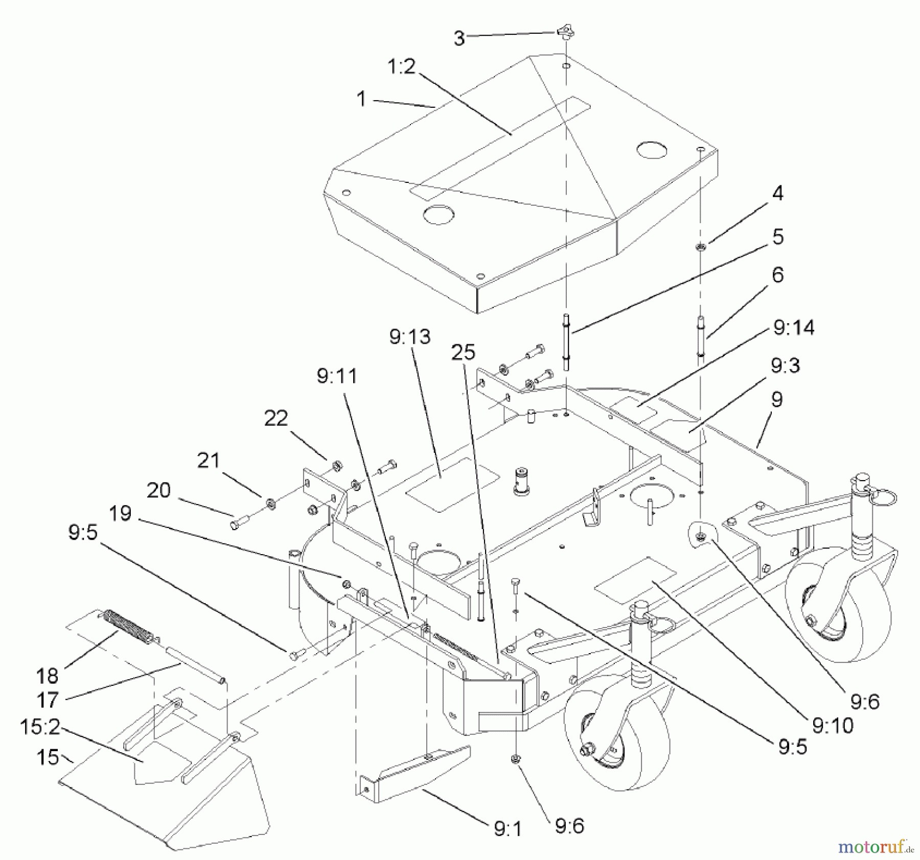  Rasenmäher für Großflächen 30171 - Toro Mid-Size ProLine Mower, Gear Drive, 12.5 hp, 32