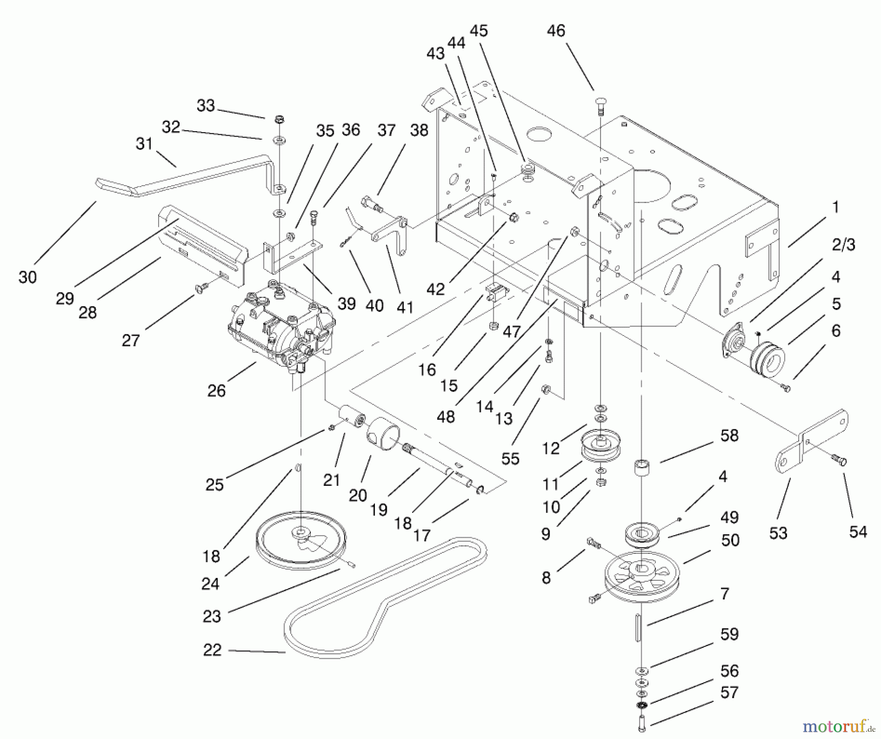  Rasenmäher für Großflächen 30178 - Toro Mid-Size ProLine Mower, Gear Drive, 15 hp, 36