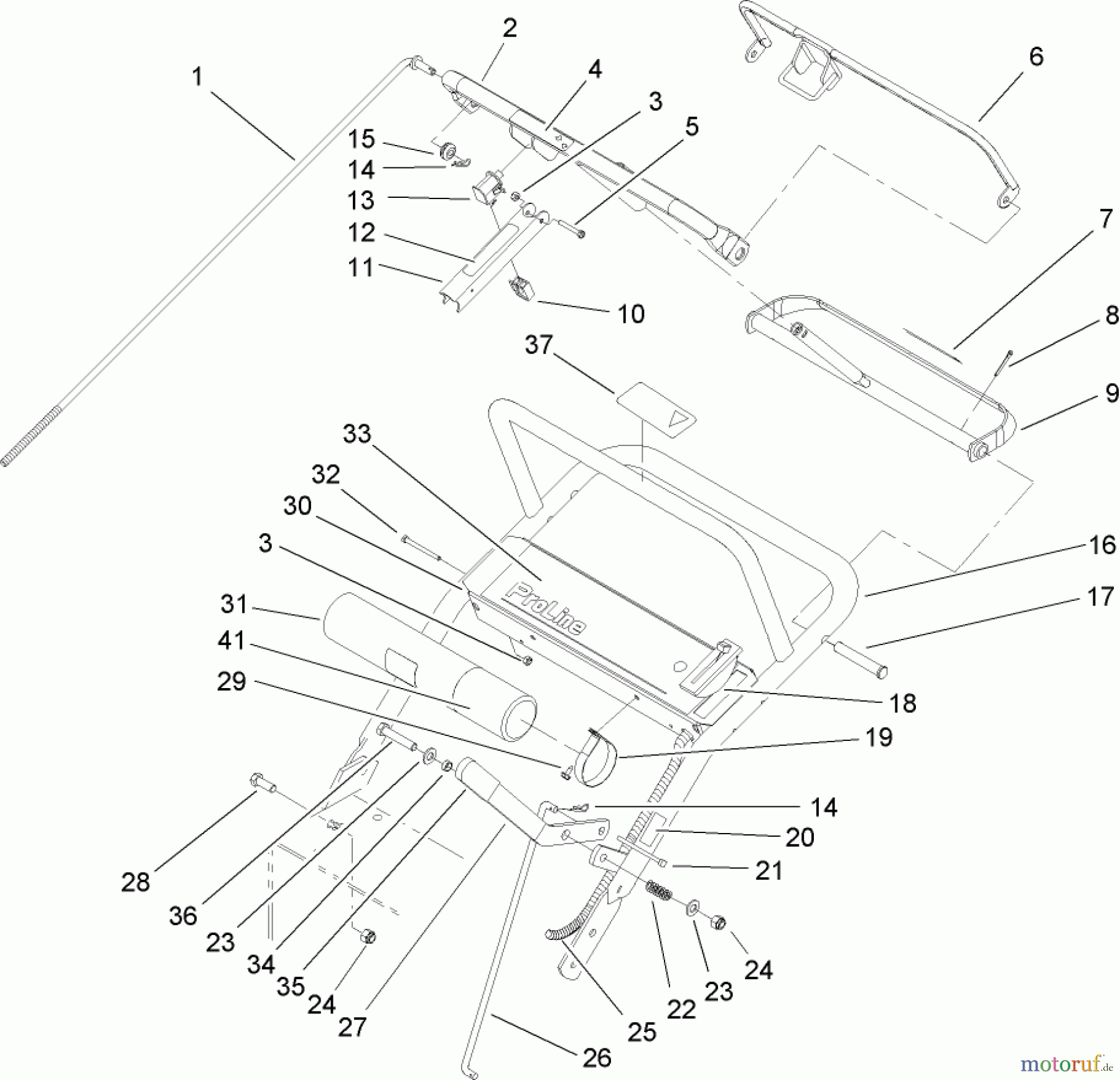  Rasenmäher für Großflächen 30178 - Toro Mid-Size ProLine Mower, Gear Drive, 15 HP, 36