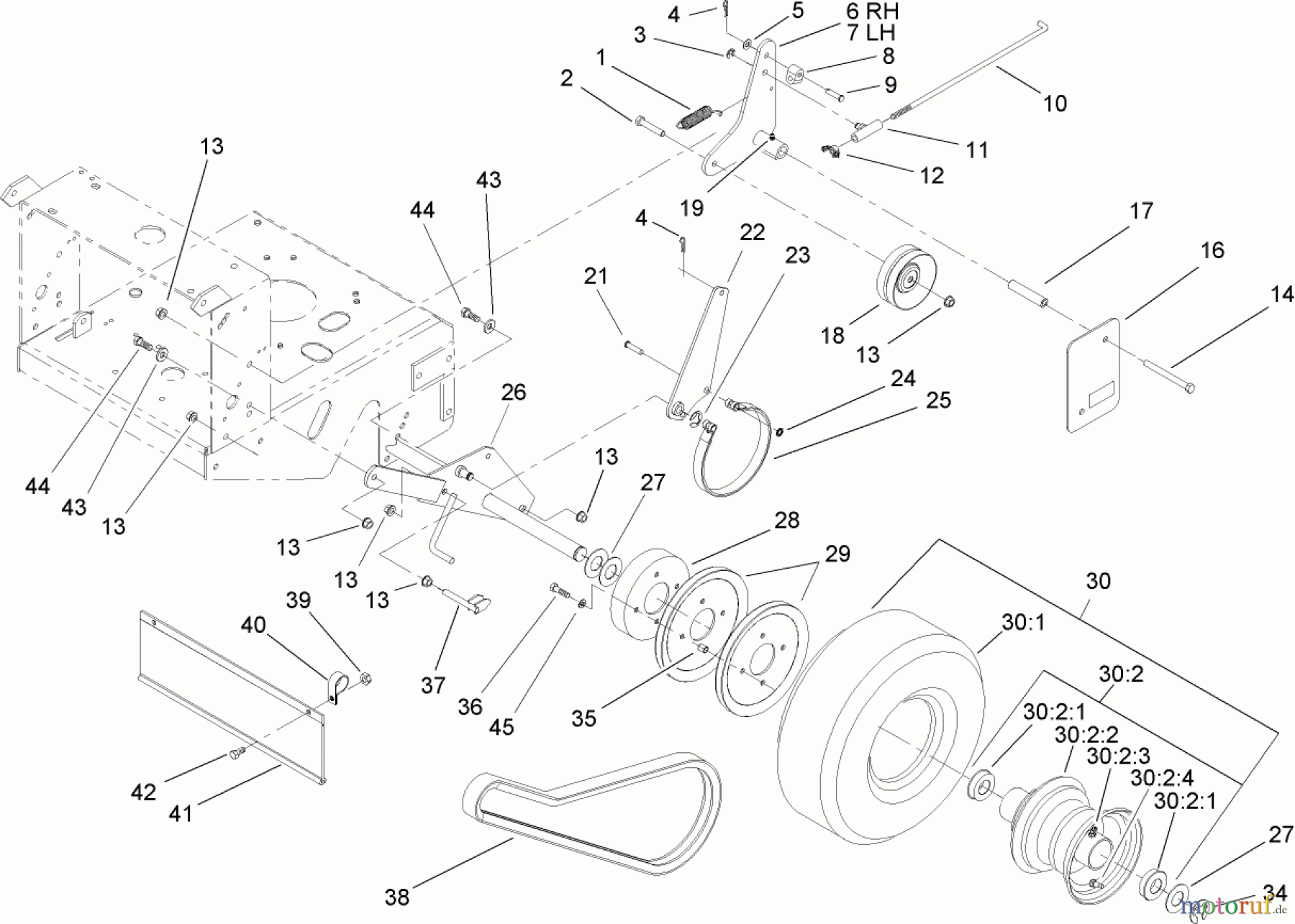  Rasenmäher für Großflächen 30178 - Toro Mid-Size ProLine Mower, Gear Drive, 15 HP, 36