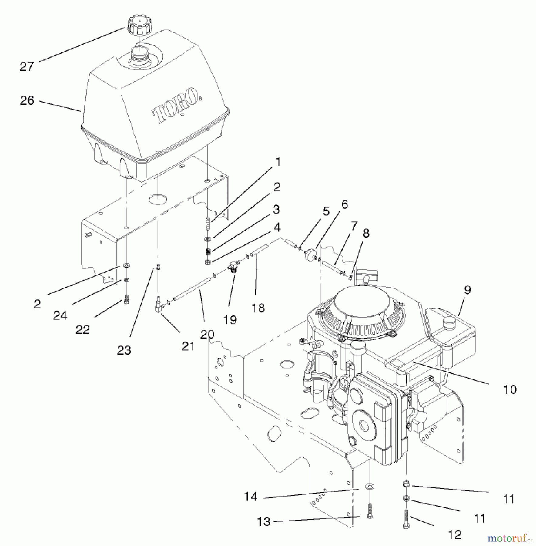  Rasenmäher für Großflächen 30193 - Toro Mid-Size ProLine Mower, Gear Drive, 12.5 hp, 36