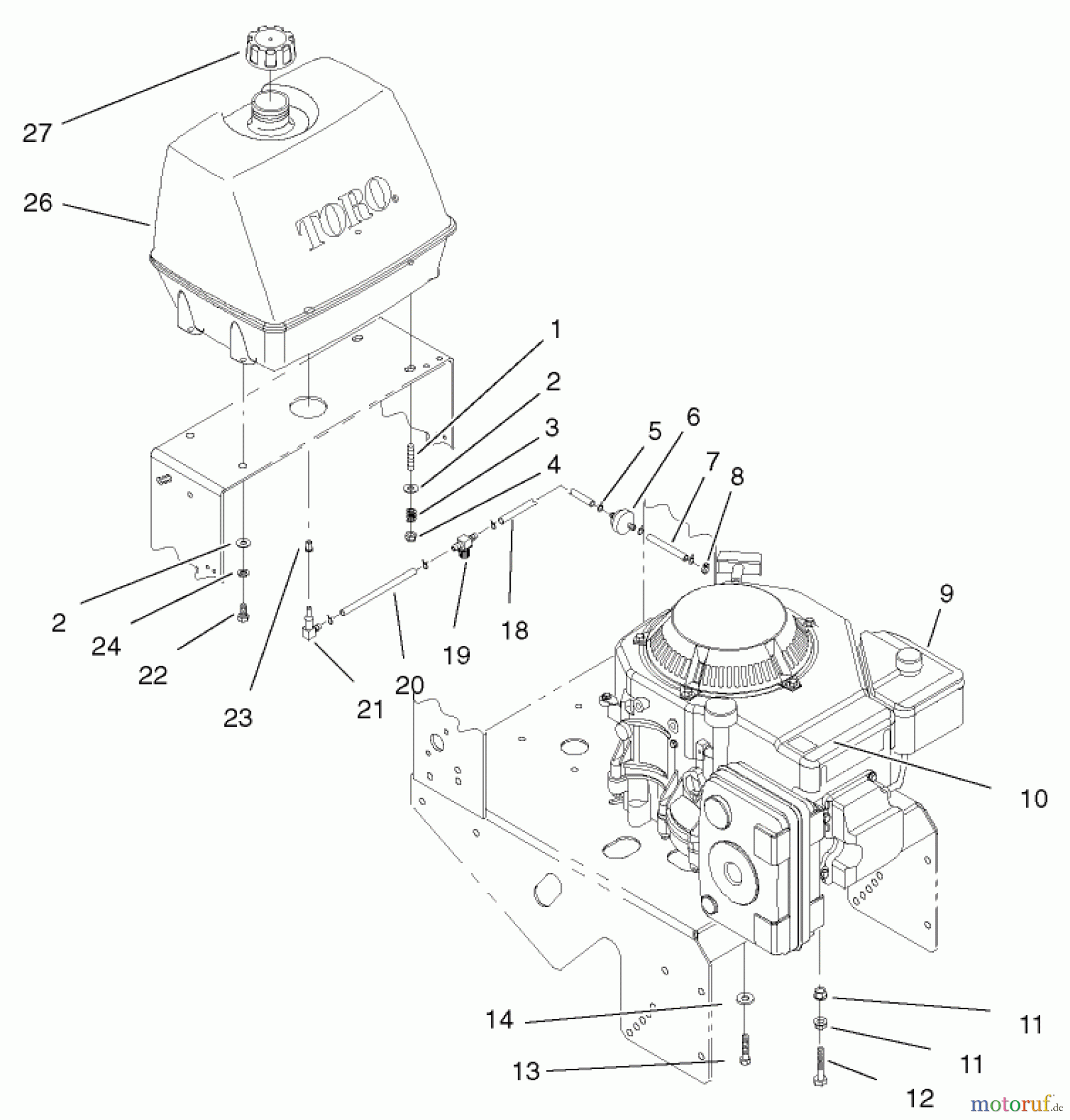  Rasenmäher für Großflächen 30193 - Toro Mid-Size ProLine Mower, Gear Drive, 12.5 hp, 36