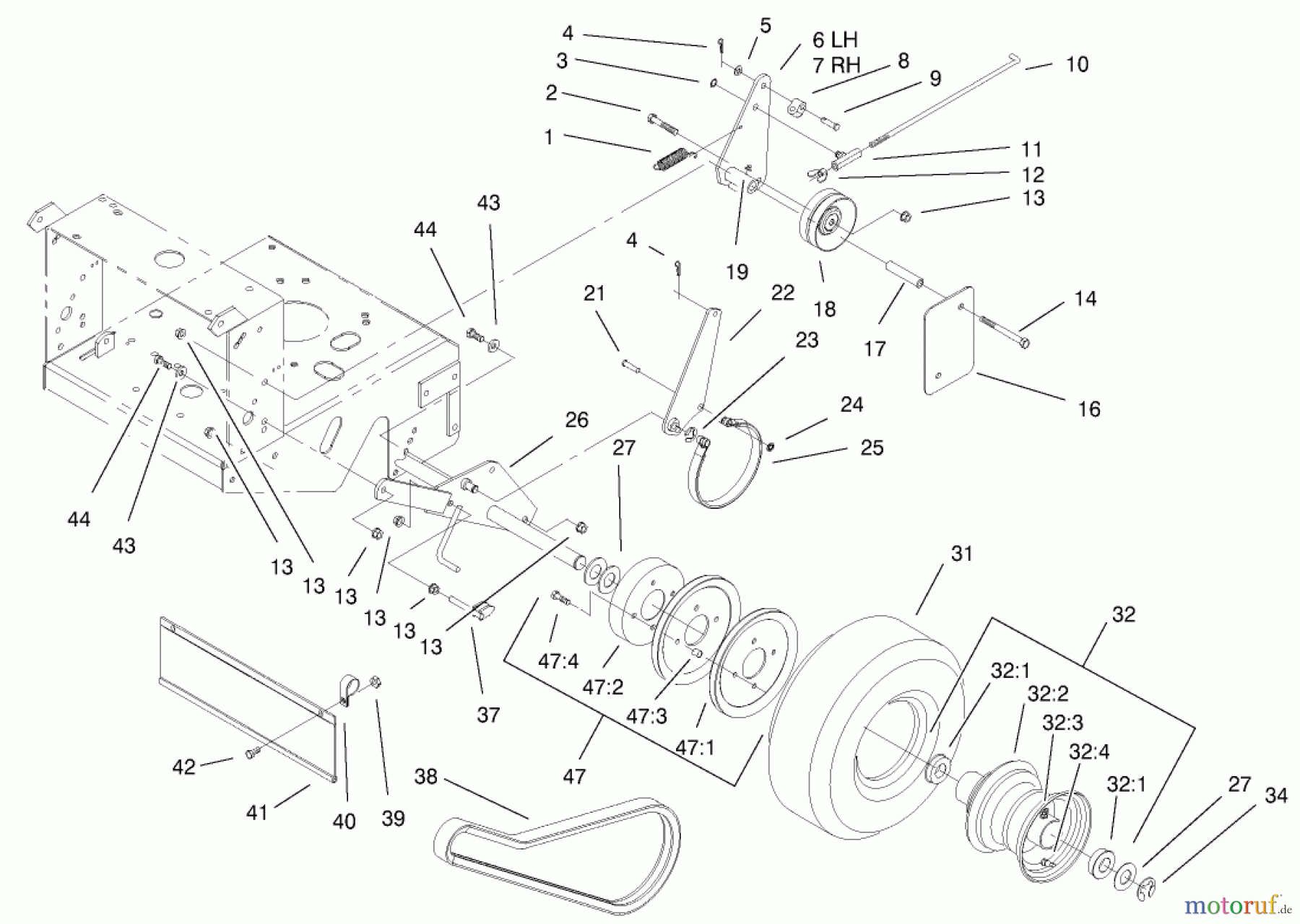  Rasenmäher für Großflächen 30193 - Toro Mid-Size ProLine Mower, Gear Drive, 12.5 hp, 36