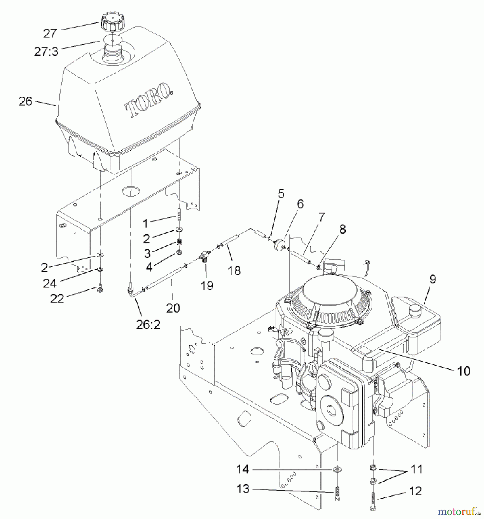  Rasenmäher für Großflächen 30193 - Toro Mid-Size ProLine Mower, Gear Drive, 12.5 hp, 36