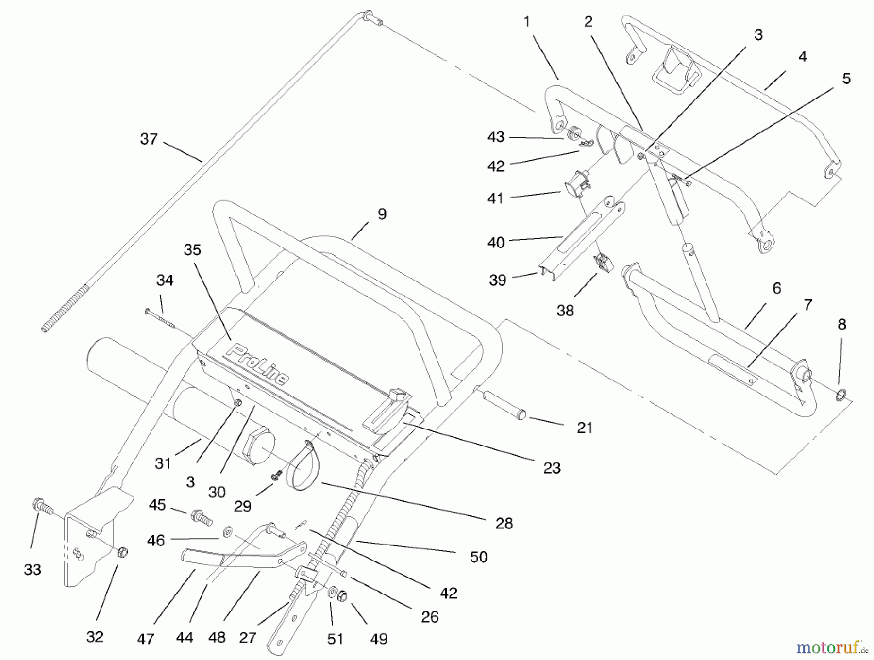  Rasenmäher für Großflächen 30193 - Toro Mid-Size ProLine Mower, Gear Drive, 12.5 hp, 36