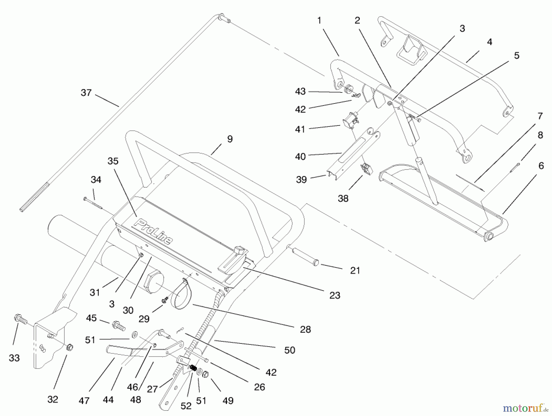  Rasenmäher für Großflächen 30193 - Toro Mid-Size ProLine Mower, Gear Drive, 12.5 hp, 36