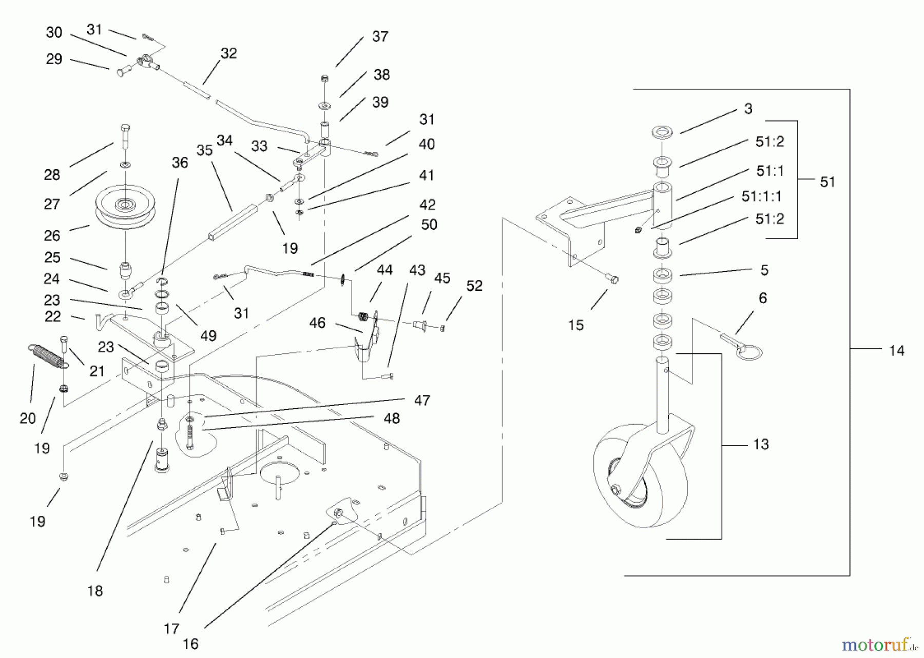  Rasenmäher für Großflächen 30194 - Toro Mid-Size ProLine Mower, Gear Drive, 13 hp, 36