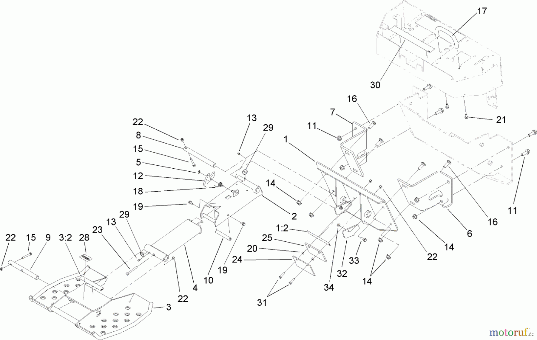  Compact Utility Attachments 22475 - Toro TX Platform, Gasoline-Powered TX Dingo Compact Utility Loader (SN: 280000001 - 280999999) (2008) PLATFORM ASSEMBLY