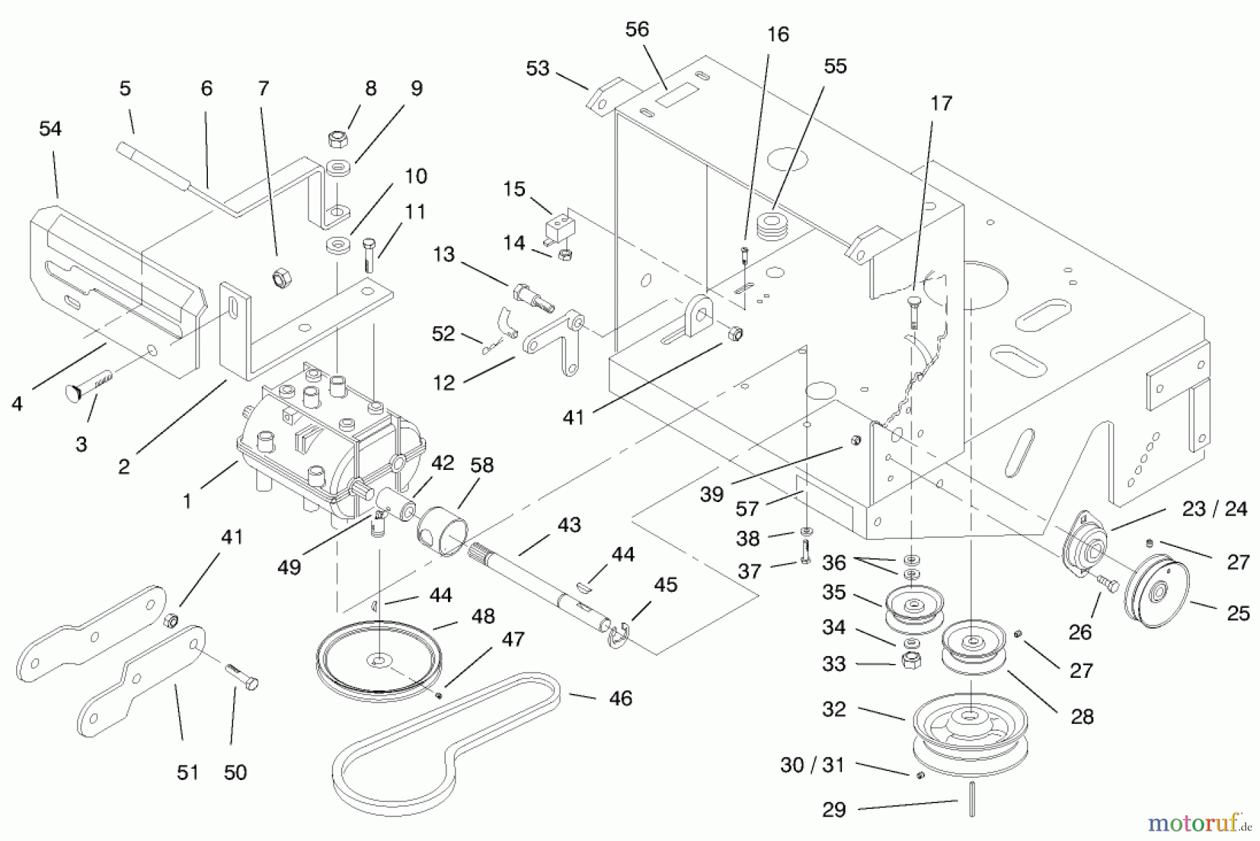  Rasenmäher für Großflächen 30194 - Toro Mid-Size ProLine Mower, Gear Drive, 13 hp, 36