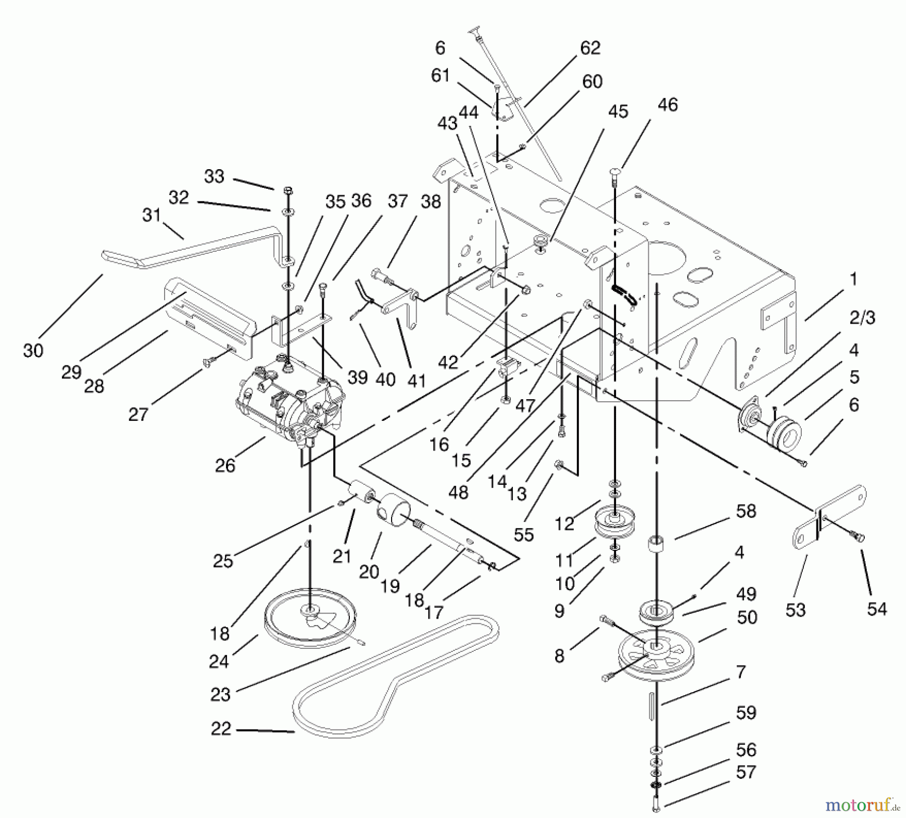  Rasenmäher für Großflächen 30195 - Toro Mid-Size ProLine Mower, Gear Drive, 15 hp, 48