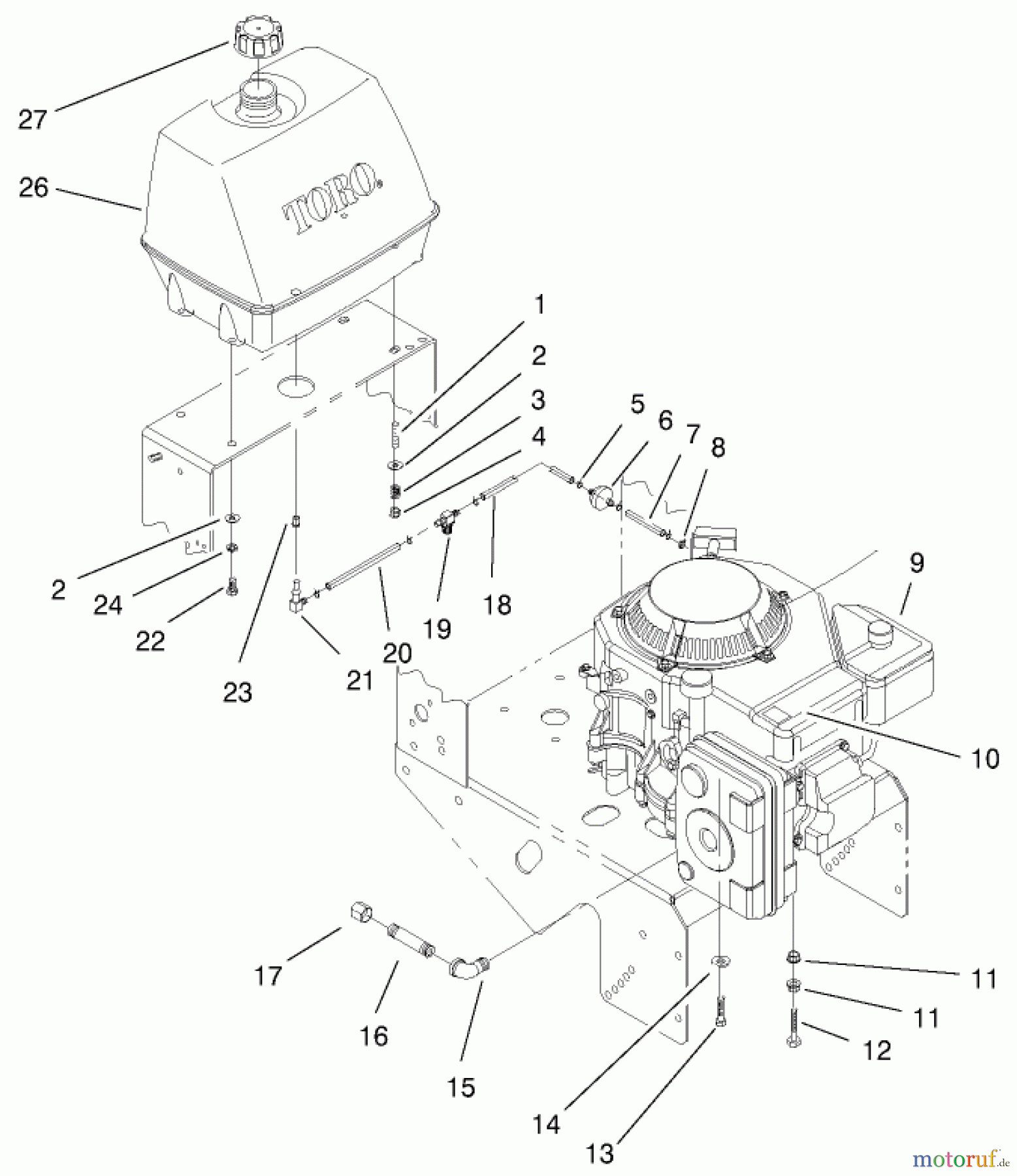  Rasenmäher für Großflächen 30196 - Toro Mid-Size ProLine Mower, Gear Drive, 14 hp, 48