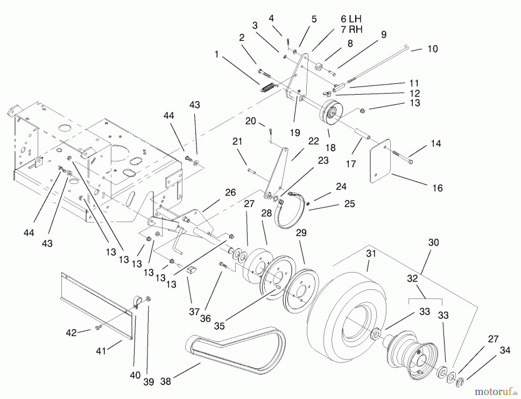  Rasenmäher für Großflächen 30196 - Toro Mid-Size ProLine Mower, Gear Drive, 14 hp, 48