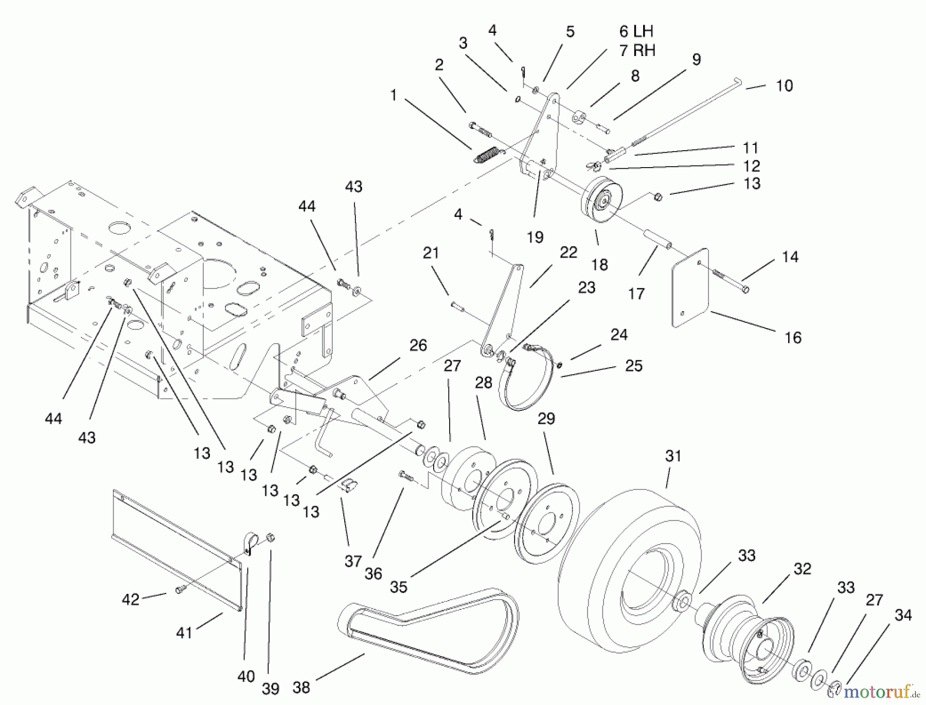  Rasenmäher für Großflächen 30196 - Toro Mid-Size ProLine Mower, Gear Drive, 14 hp, 48