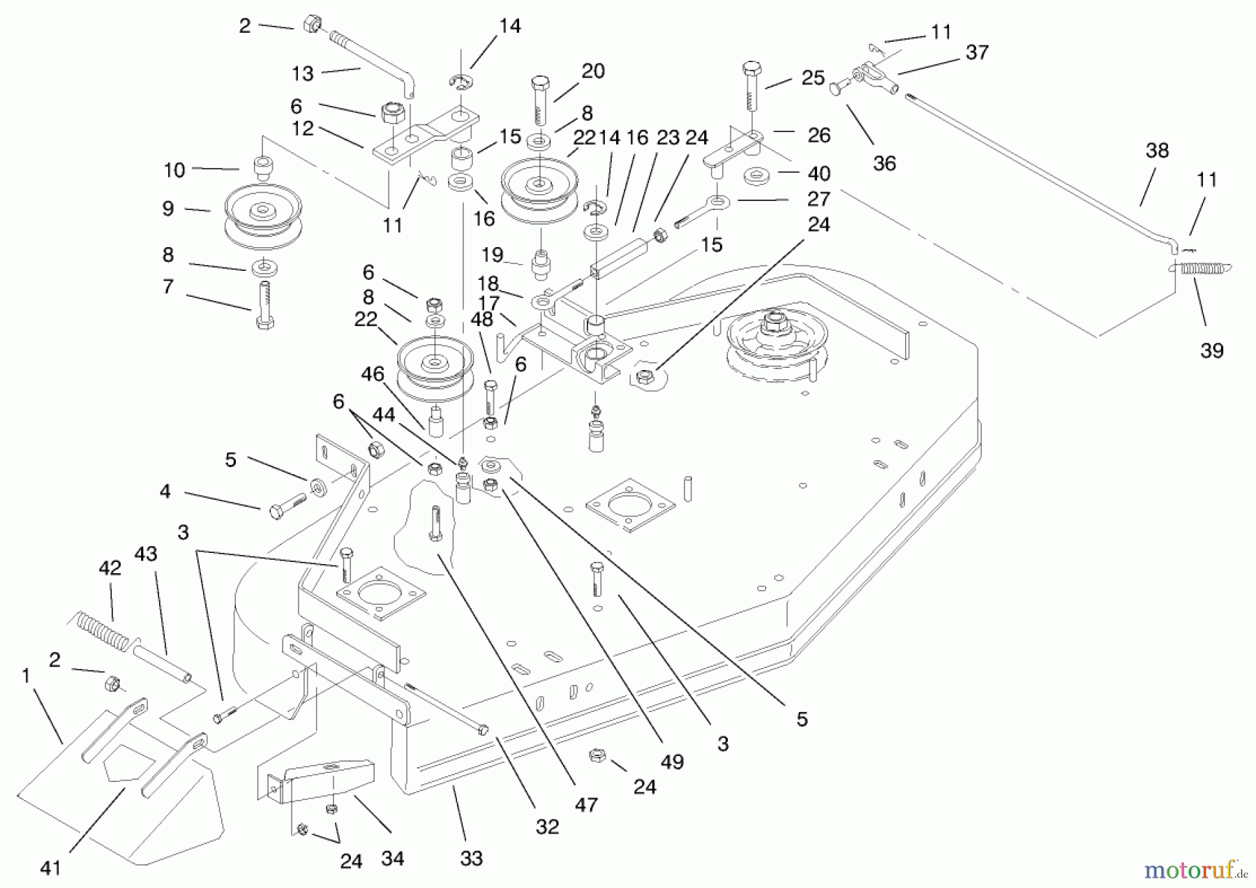  Rasenmäher für Großflächen 30196 - Toro Mid-Size ProLine Mower, Gear Drive, 14 hp, 48