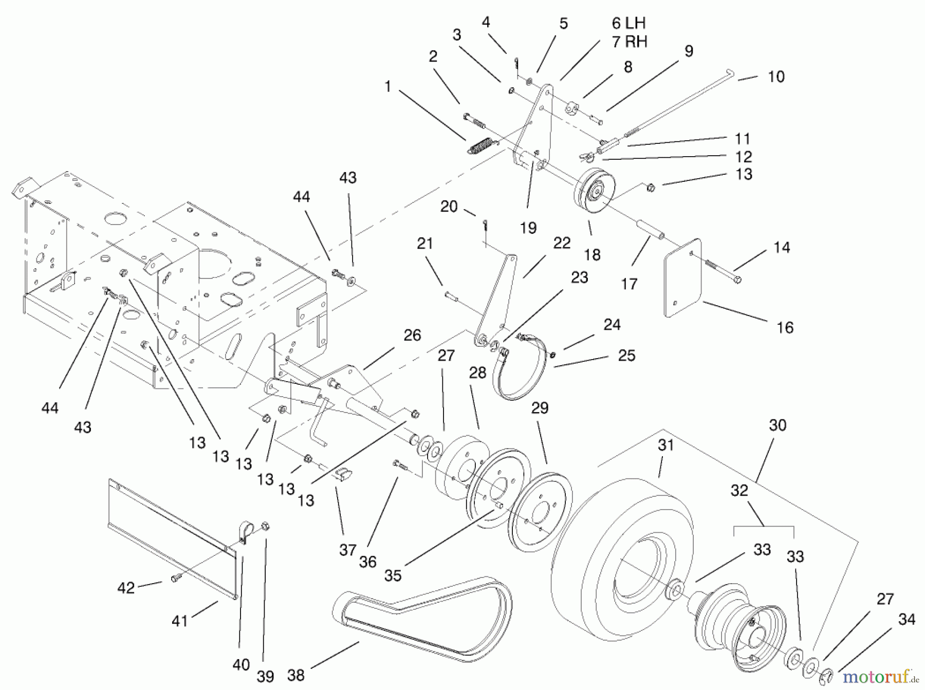  Rasenmäher für Großflächen 30197 - Toro Mid-Size ProLine Mower, Gear Drive, 15 hp, 48