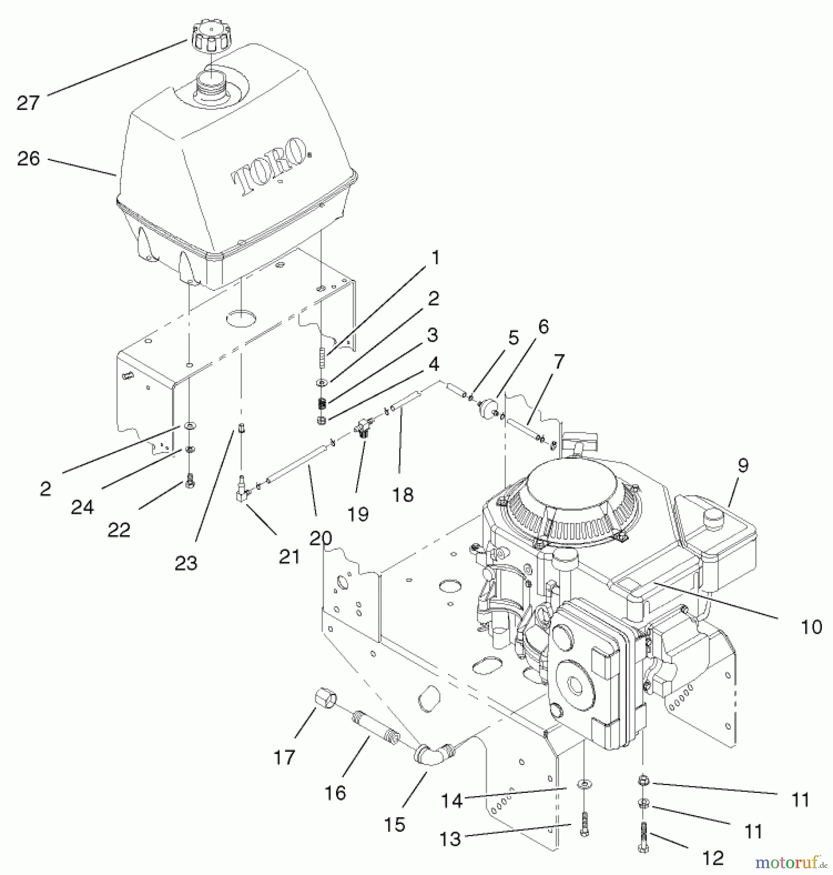  Rasenmäher für Großflächen 30197 - Toro Mid-Size ProLine Mower, Gear Drive, 15 hp, 48