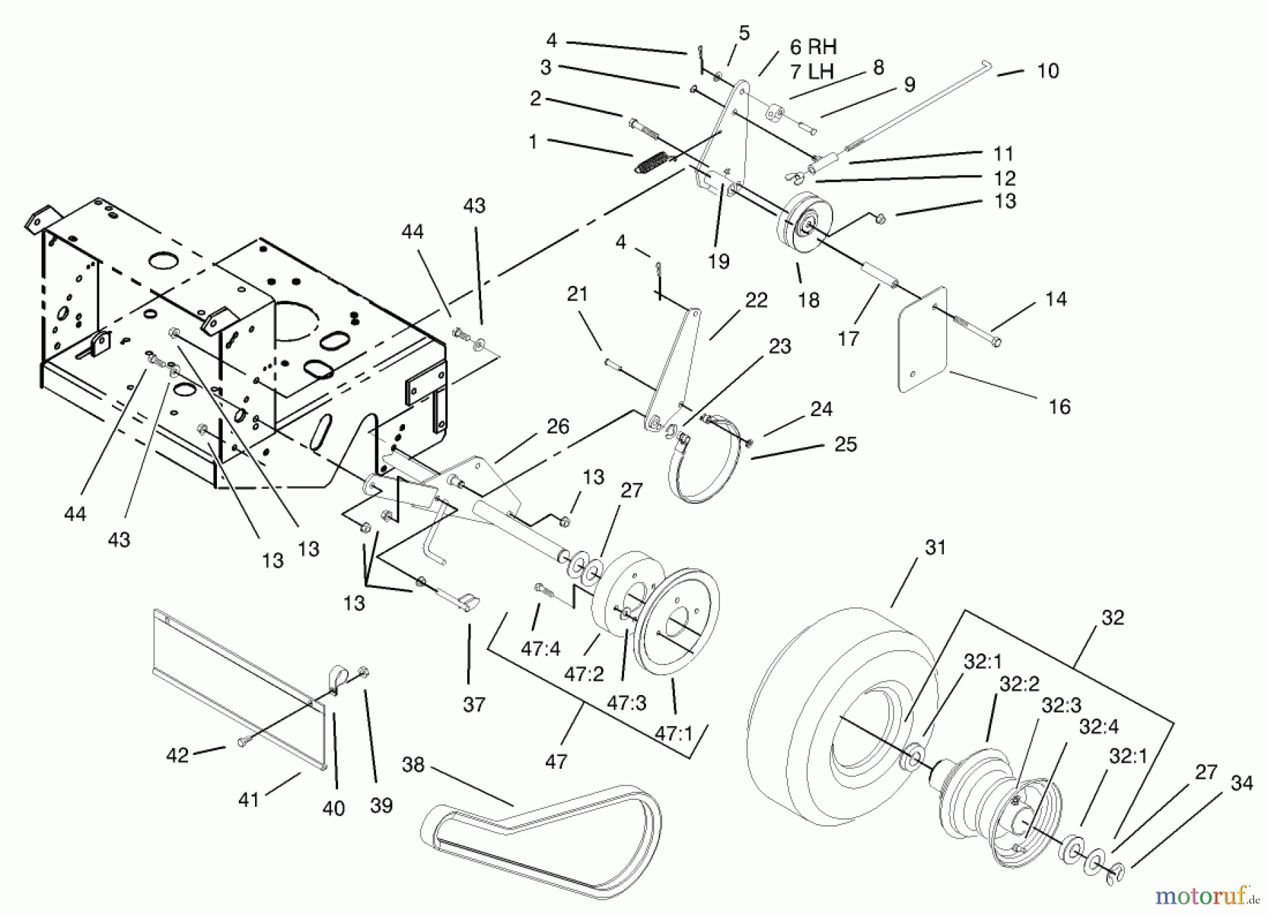  Rasenmäher für Großflächen 30197 - Toro Mid-Size ProLine Mower, Gear Drive, 15 hp, 48