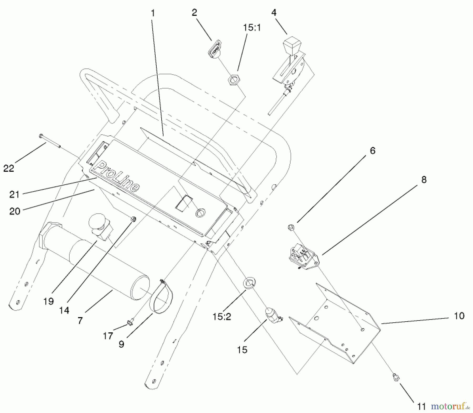  Rasenmäher für Großflächen 30257 - Toro Mid-Size ProLine Mower, Gear Drive, 15 hp, 44