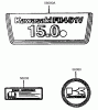 Rasenmäher für Großflächen 30258 - Toro Mid-Size ProLine Mower, Gear Drive, 15 hp, 52" Side Discharge Deck (SN: 210005001 - 210999999) (2001) Spareparts STARTER/DECALS-KAWASAKI FH451V-AS08