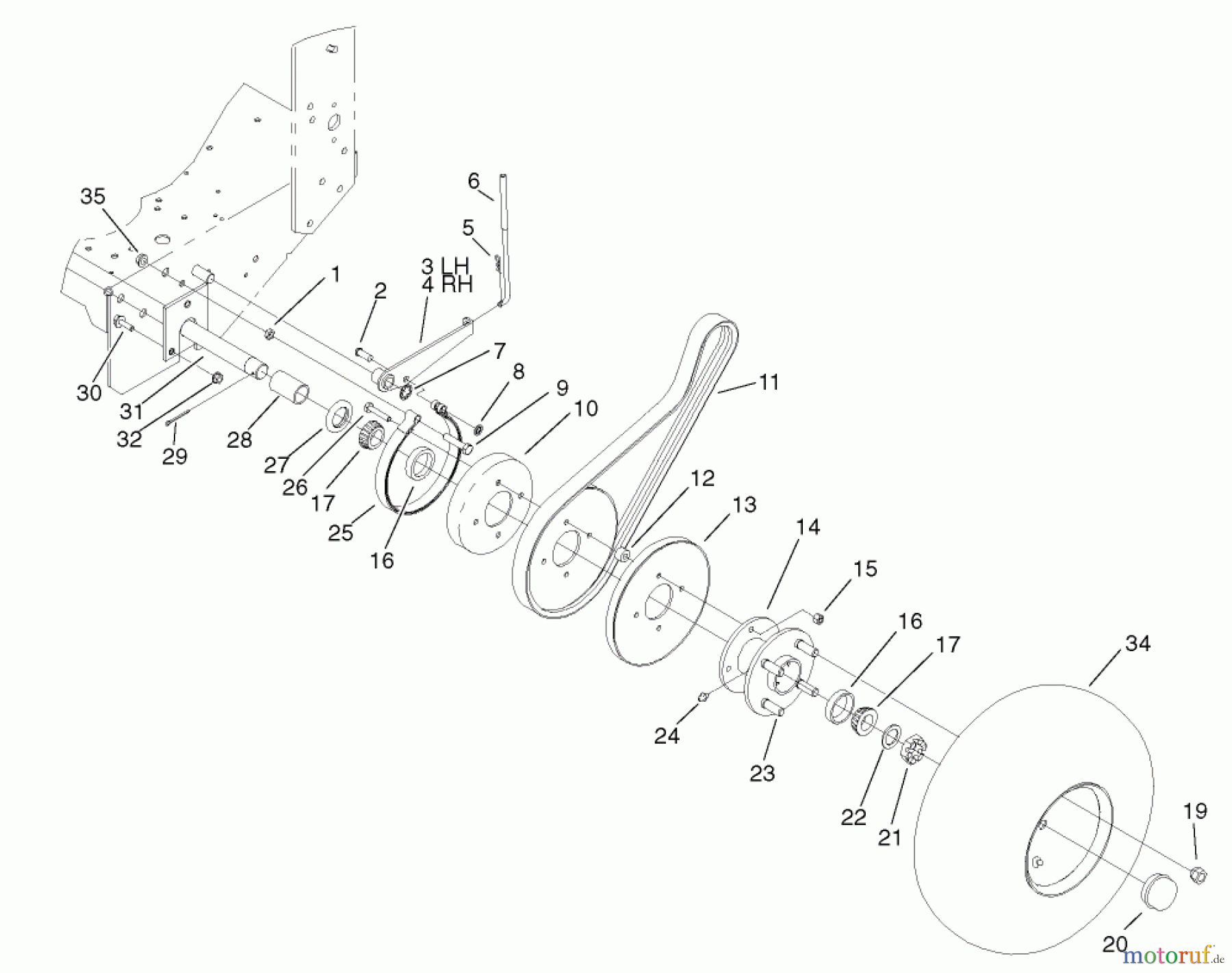  Rasenmäher für Großflächen 30259 - Toro Mid-Size ProLine Mower, Gear Drive, 17 hp, 44