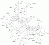 Rasenmäher für Großflächen 30291TE - Toro Mid-Size ProLine Mower, Hydro Drive, 15 hp, 44" Side Discharge Deck (SN: 210000001 - 210999999) (2001) Spareparts DECK ASSEMBLY