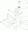 Rasenmäher für Großflächen 30314TE - Toro Mid-Size ProLine Mower, T-Bar, Gear Drive, 13 HP, 91cm Side Discharge Deck (SN: 250000001 - 250999999) (2005) Spareparts FRAME AND FUEL TANK ASSEMBLY