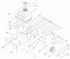 Rasenmäher für Großflächen 30316 - Toro Mid-Size ProLine Mower, Gear Drive, 13 HP, 32" Side Discharge Deck (SN: 250000001 - 250999999) (2005) Spareparts FUEL TANK AND IDLER BRACKET ASSEMBLY