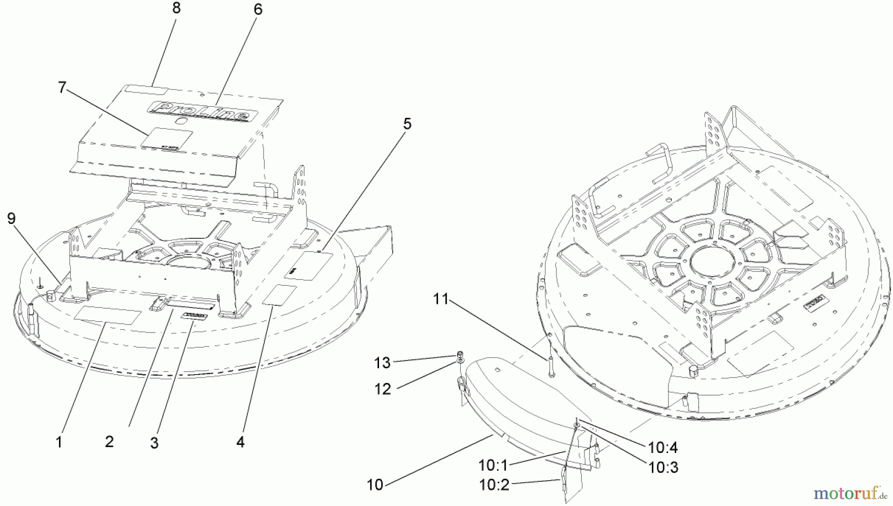  Rasenmäher für Großflächen 30316 - Toro Mid-Size ProLine Mower, Gear Drive, 13 HP, 32