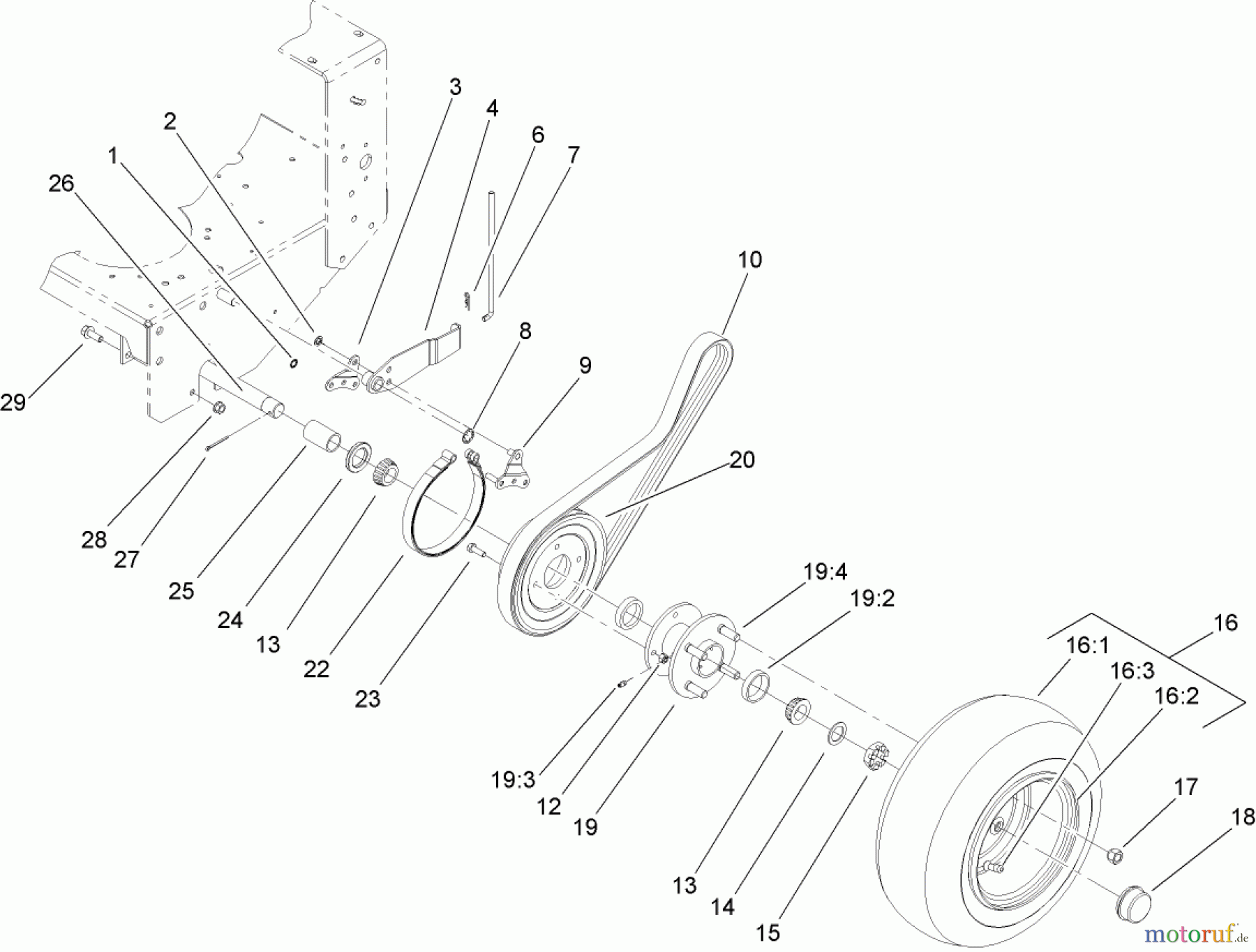  Rasenmäher für Großflächen 30319 - Toro Mid-Size ProLine Mower, T-Bar, Gear Drive, 15 HP, 52