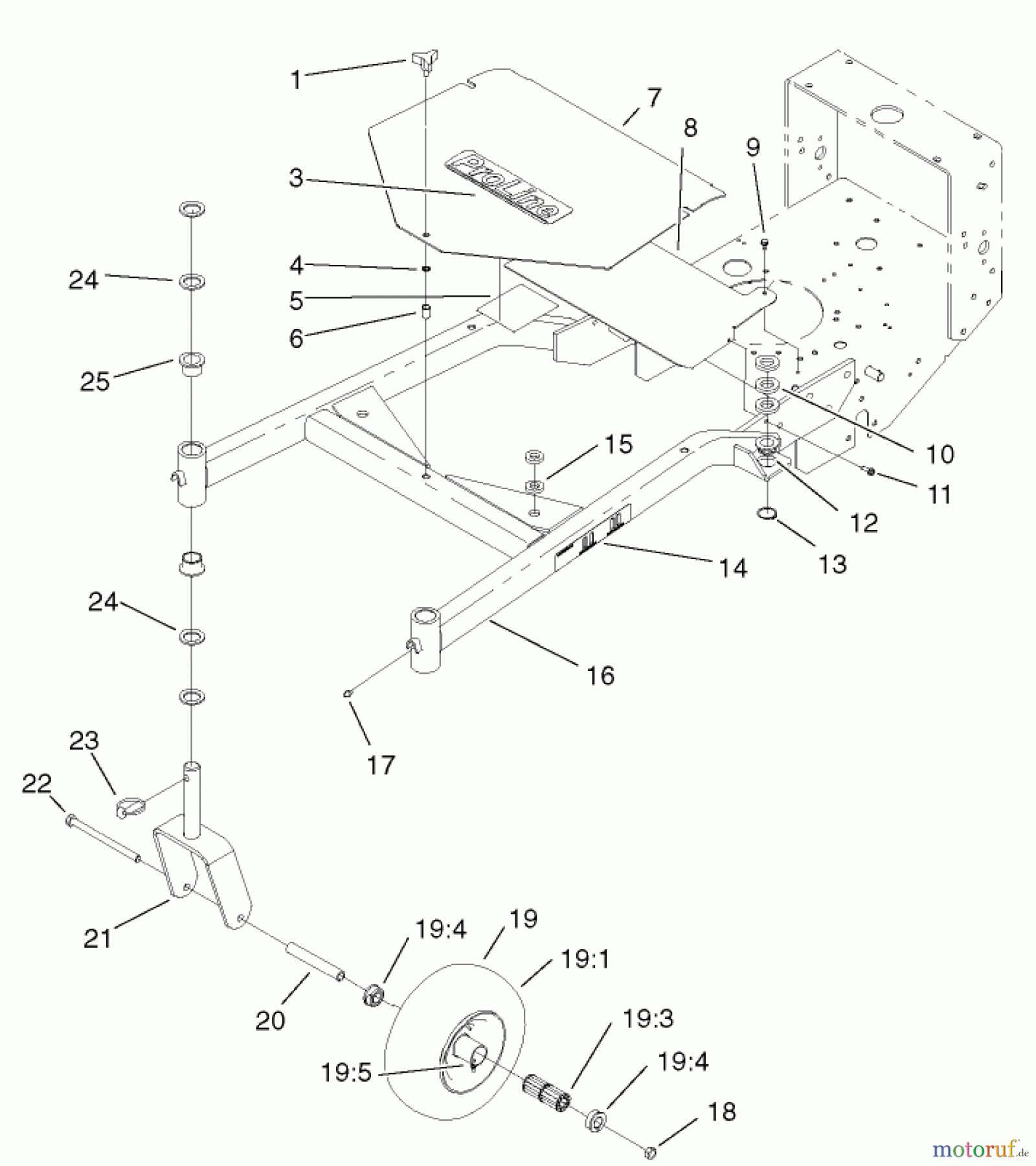  Rasenmäher für Großflächen 30329 - Toro Mid-Size ProLine Mower, Gear Drive, 15 hp, 36