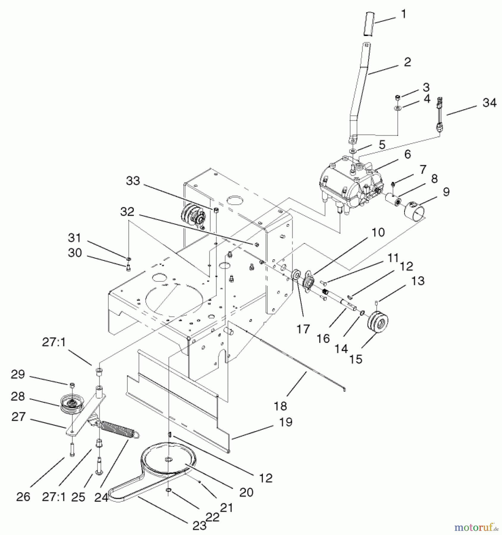  Rasenmäher für Großflächen 30329 - Toro Mid-Size ProLine Mower, Gear Drive, 15 hp, 36