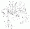 Rasenmäher für Großflächen 30333 - Toro Mid-Size ProLine Mower, Gear Drive, 15 hp, 52" Side Discharge Deck (SN: 210000001 - 210999999) (2001) Spareparts SPINDLE, IDLER PULLEY, AND BELT ASSEMBLY