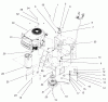 Rasenmäher für Großflächen 30340 - Toro Mid-Size ProLine Mower, Hydro Drive, 17 hp, 44" Side Discharge Deck (SN: 210000001 - 210999999) (2001) Spareparts ENGINE AND CLUTCH ASSEMBLY