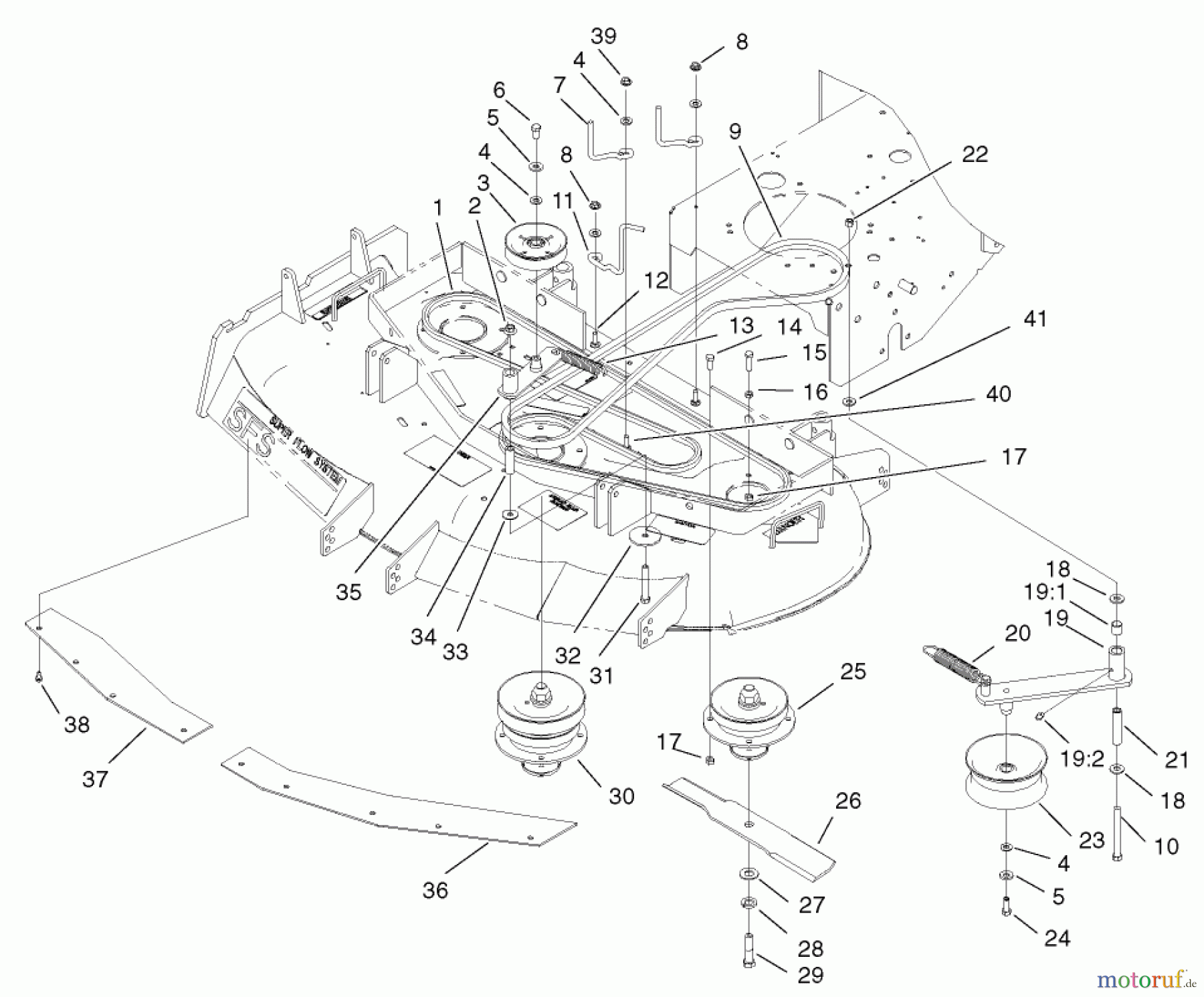  Rasenmäher für Großflächen 30340 - Toro Mid-Size ProLine Mower, Hydro Drive, 17 hp, 44