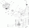 Rasenmäher für Großflächen 30342 - Toro Mid-Size ProLine Mower, T-Bar, Gear Drive, 17 HP, 52" Side Discharge Deck (SN: 240000001 - 240999999) (2004) Spareparts ENGINE INSTALLATION ASSEMBLY