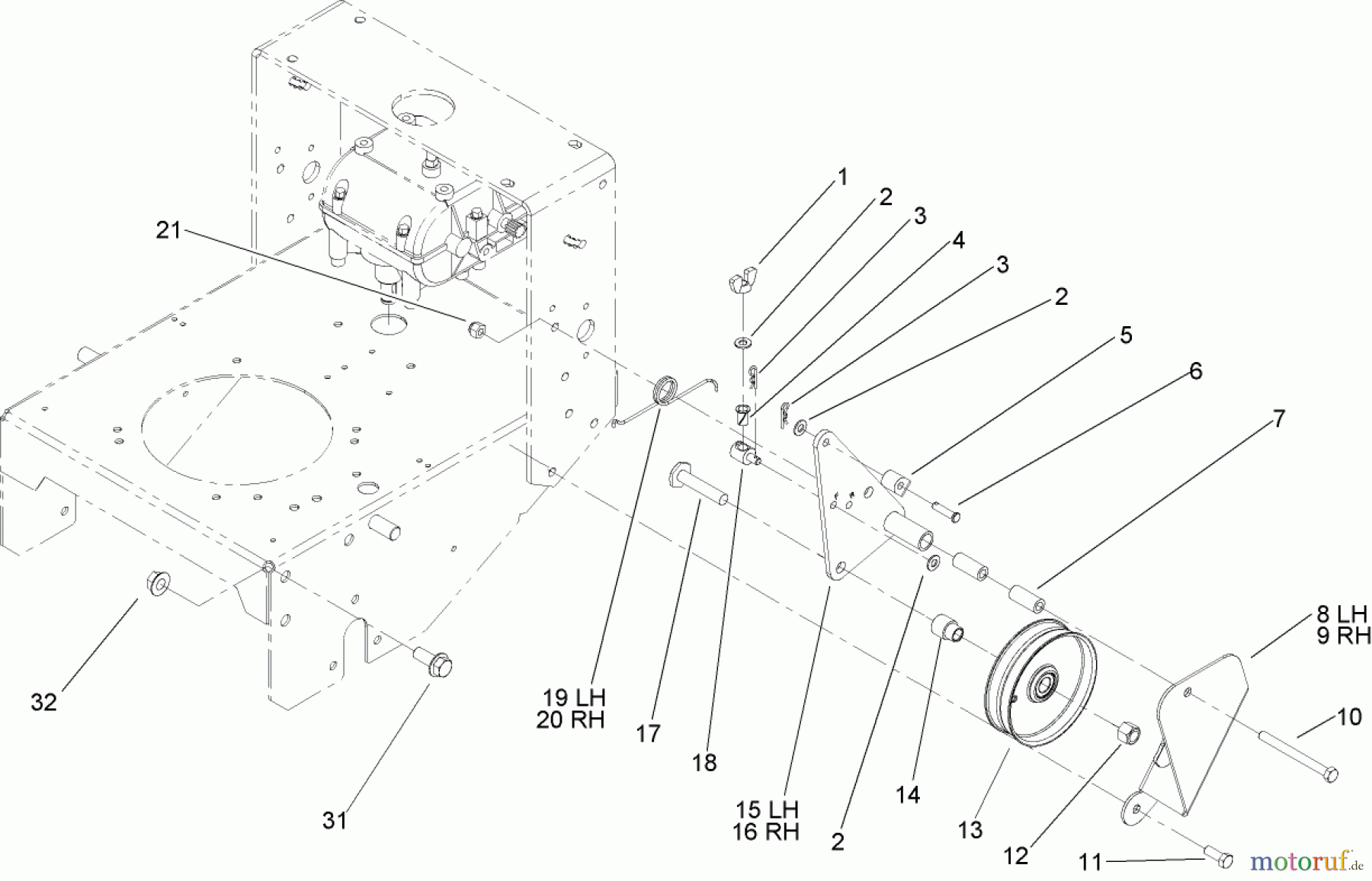  Rasenmäher für Großflächen 30342 - Toro Mid-Size ProLine Mower, T-Bar, Gear Drive, 17 HP, 52