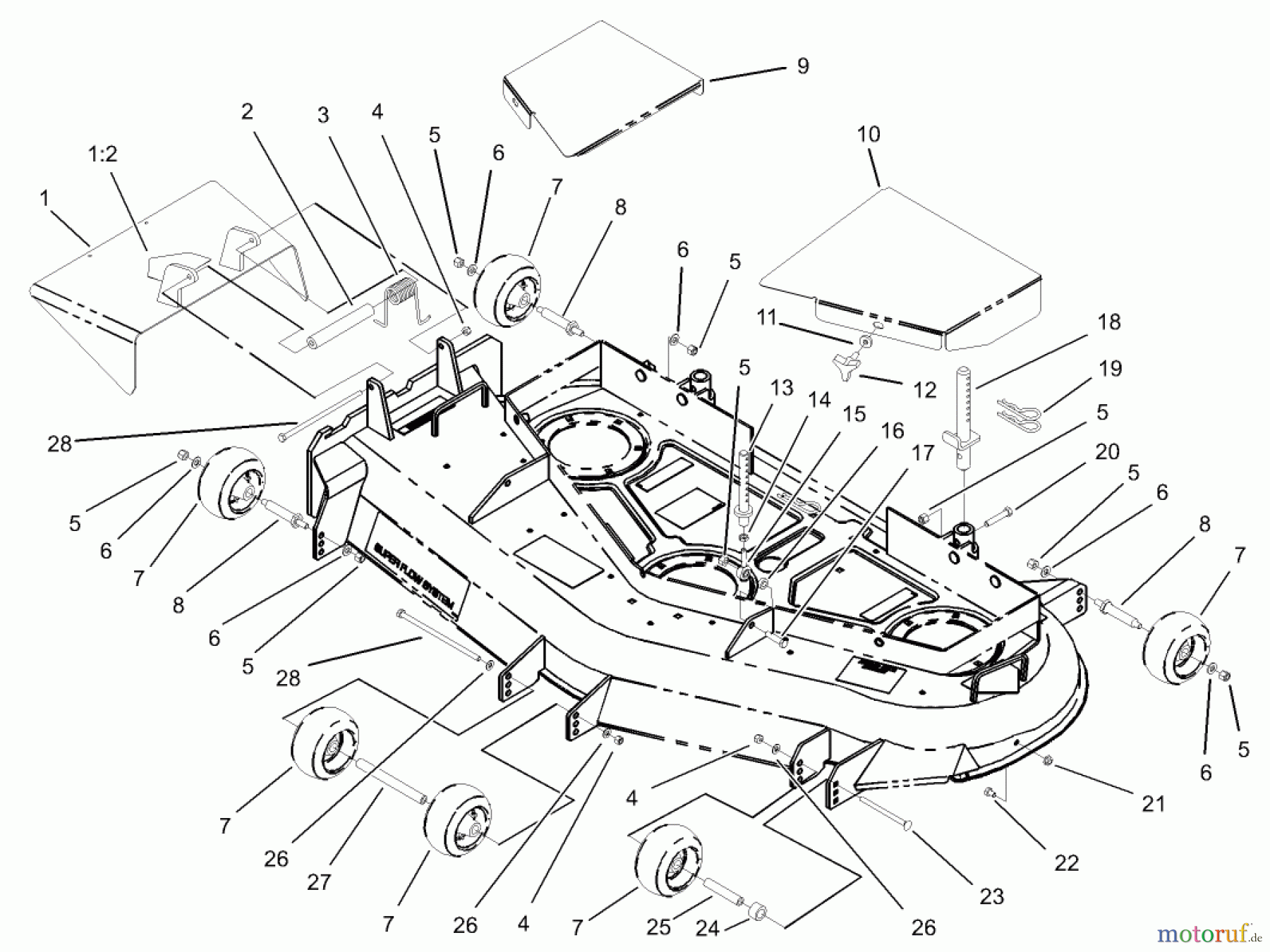  Rasenmäher für Großflächen 30432 - Toro Mid-Size ProLine Mower, Pistol Grip, Gear Drive, 17 HP, 52