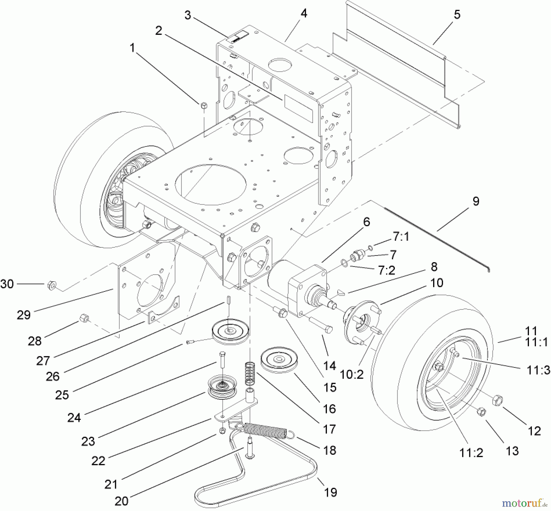  Rasenmäher für Großflächen 30433 - Toro Mid-Size ProLine Mower, Pistol Grip, Hydro Drive, 15 HP, 36