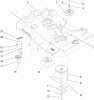 Rasenmäher für Großflächen 30433 - Toro Mid-Size ProLine Mower, Pistol Grip, Hydro Drive, 15 HP, 36" Side Discharge Deck (SN: 260000001 - 260999999) (2006) Spareparts DECK, SPINDLE AND BLADE ASSEMBLY