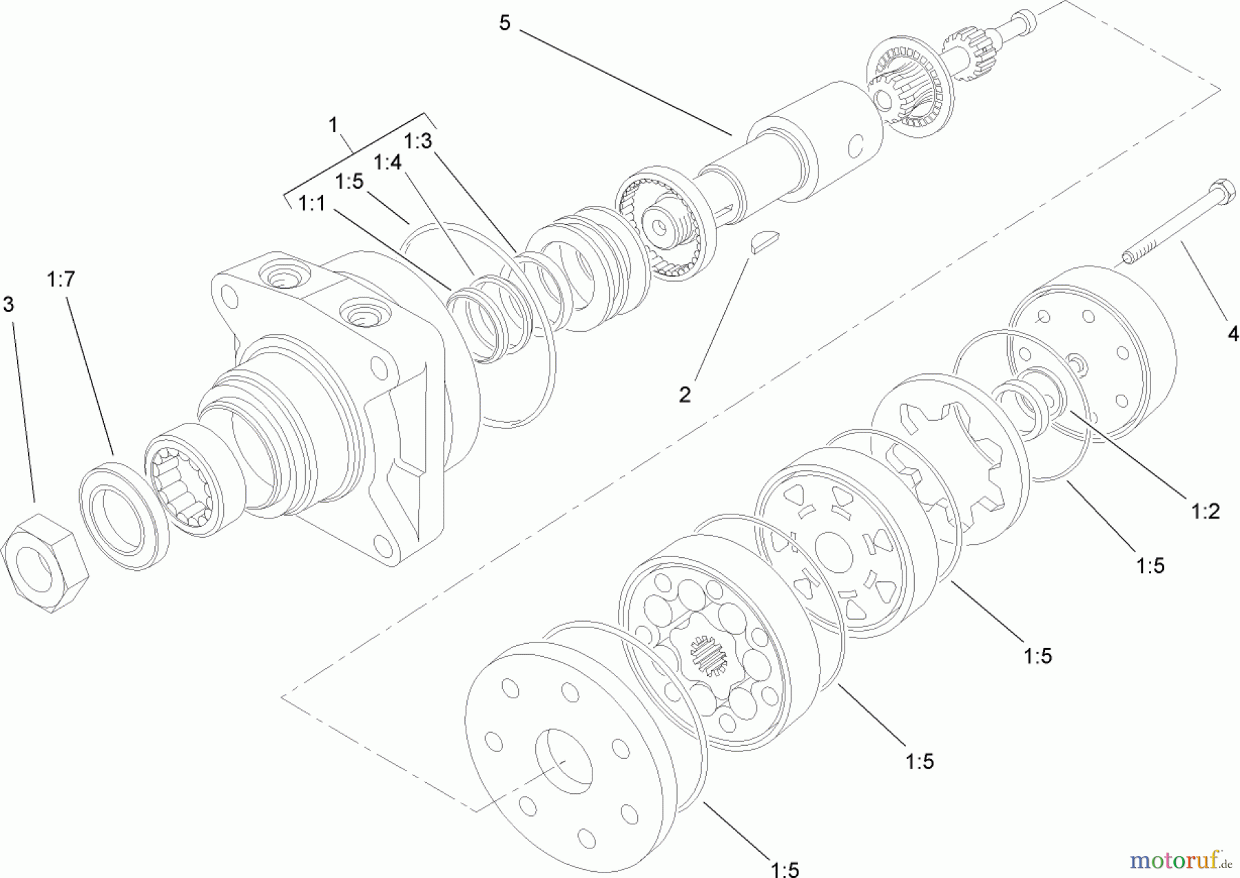  Rasenmäher für Großflächen 30433 - Toro Mid-Size ProLine Mower, Pistol Grip, Hydro Drive, 15 HP, 36