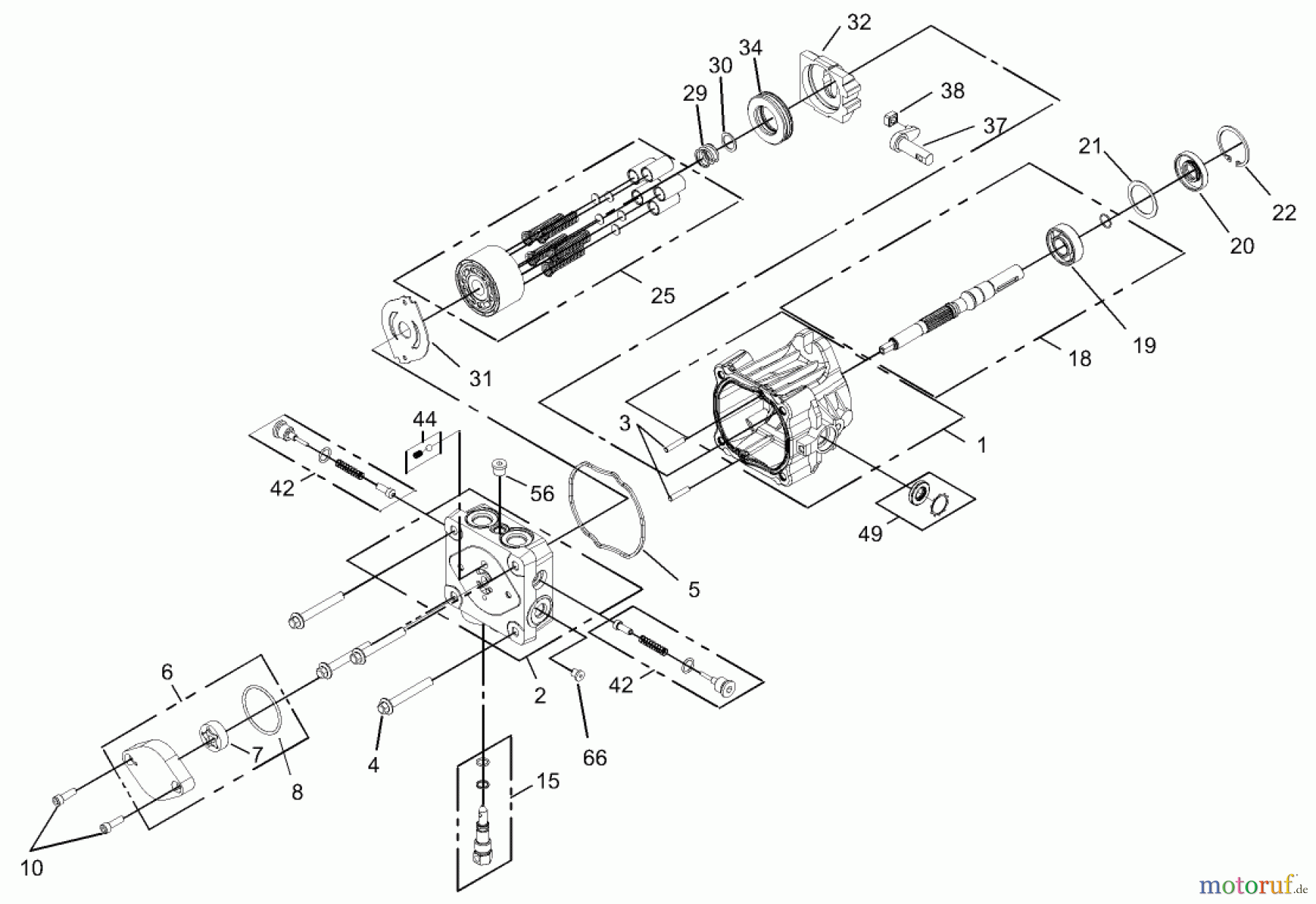  Rasenmäher für Großflächen 30434 - Toro Mid-Size ProLine Mower, Pistol Grip, Hydro Drive, 15 hp, 44