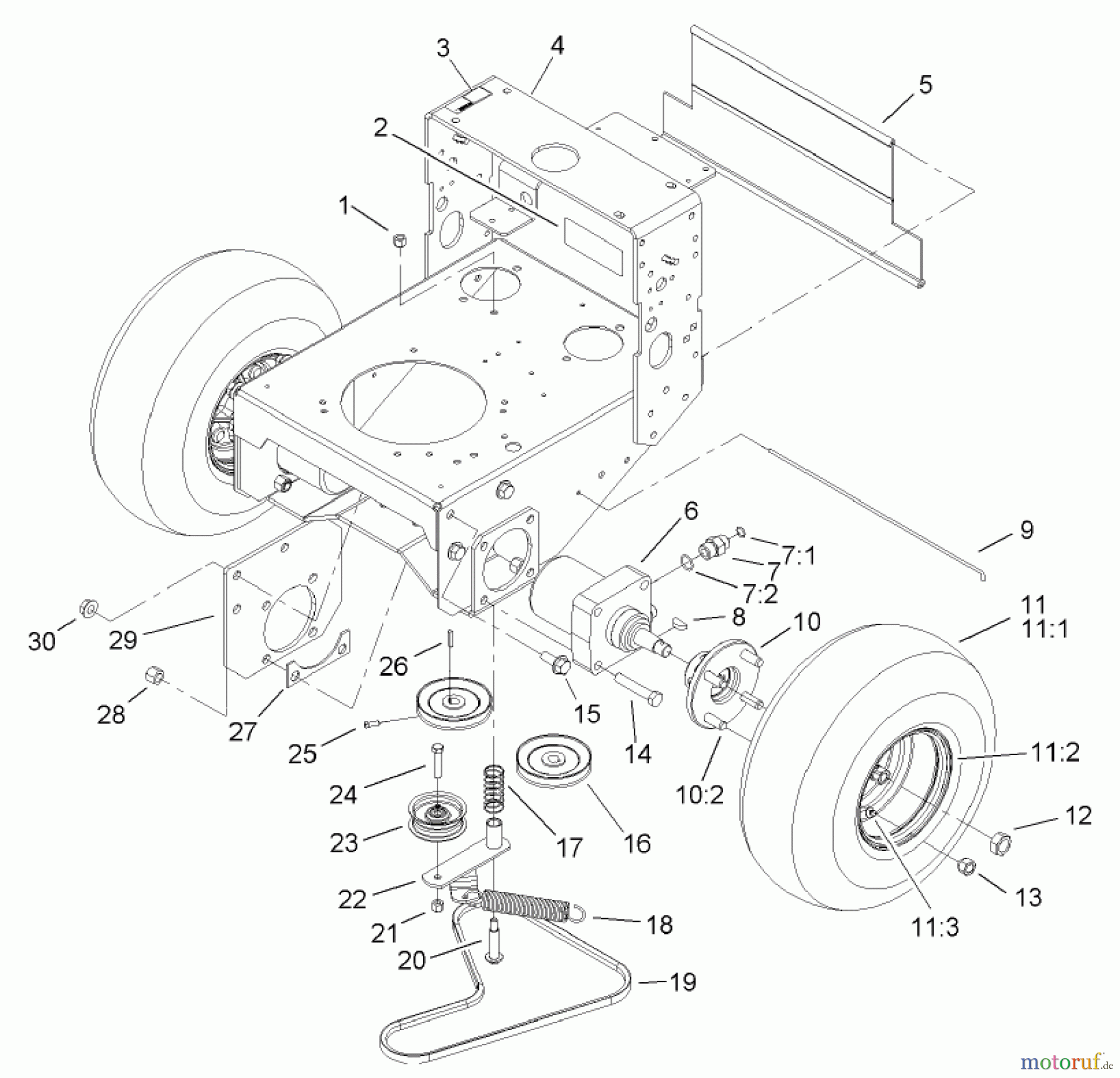  Rasenmäher für Großflächen 30436 - Toro Mid-Size ProLine Mower, Pistol Grip, Hydro Drive, 17 hp, 52