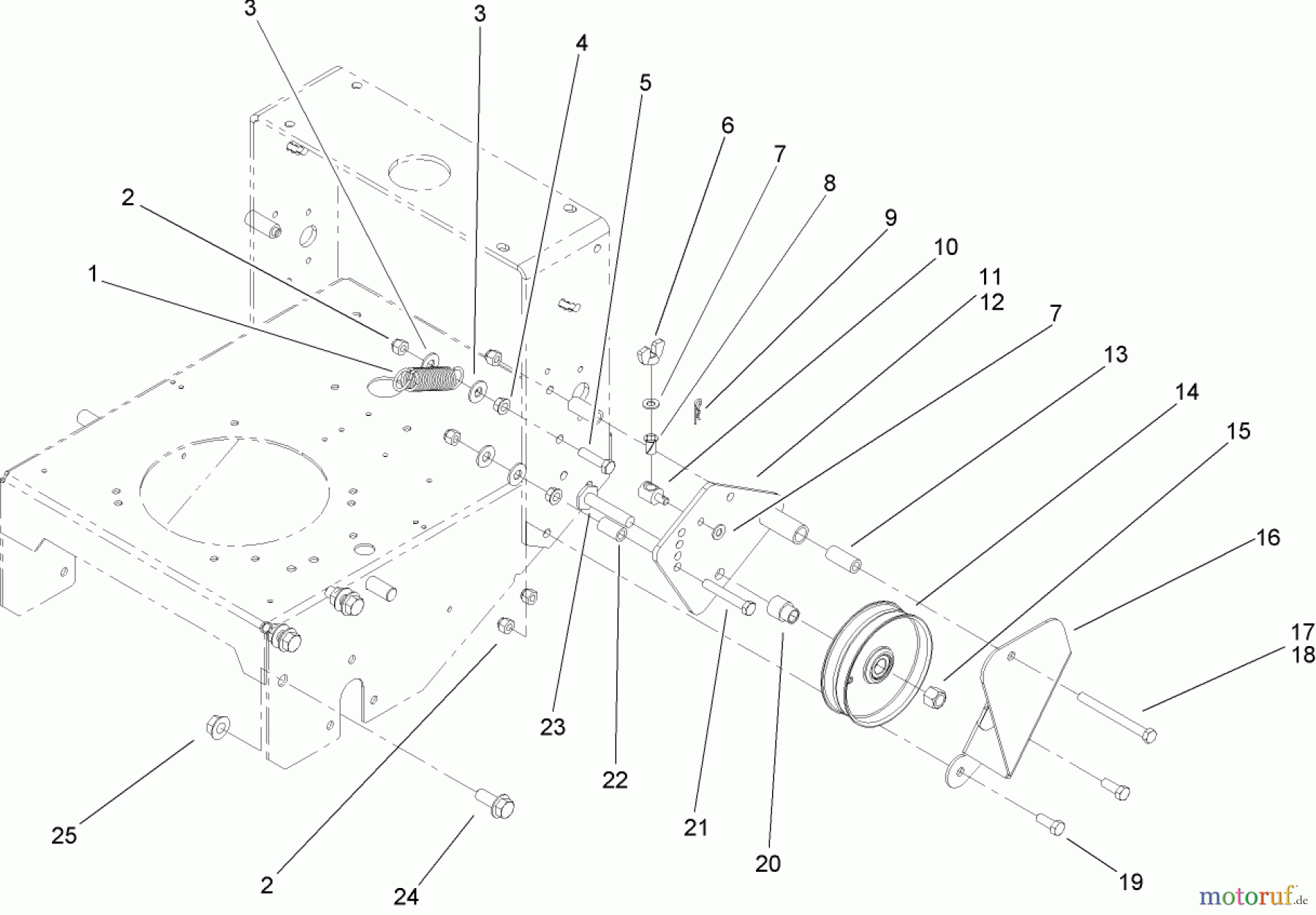  Rasenmäher für Großflächen 30437 - Toro Mid-Size ProLine Mower, Pistol Grip, Gear Drive, 15 HP, 44