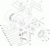 Rasenmäher für Großflächen 30440 - Toro Mid-Size ProLine Mower, Pistol Grip, Hydro Drive, 17 HP, 44" Side Discharge Deck (SN: 250000001 - 250999999) (2005) Spareparts WHEEL AND DRIVE ASSEMBLY