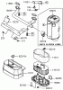 Rasenmäher für Großflächen 30441 - Toro Mid-Size ProLine Mower, Pistol Grip, Hydro Drive, 17 HP, 52" Side Discharge Deck (SN: 240000001 - 240999999) (2004) Spareparts MUFFLER AND AIR FILTER ASSEMBLY KAWASAKI FH541V-AS27