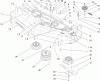 Rasenmäher für Großflächen 30441 - Toro Mid-Size ProLine Mower, Pistol Grip, Hydro Drive, 17 HP, 52" Side Discharge Deck (SN: 260000001 - 260999999) (2006) Spareparts SPINDLE, PULLEY AND BELT ASSEMBLY